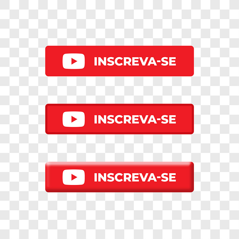 Botões Youtube Inscreva-se PNG sem Fundo Botão Canal