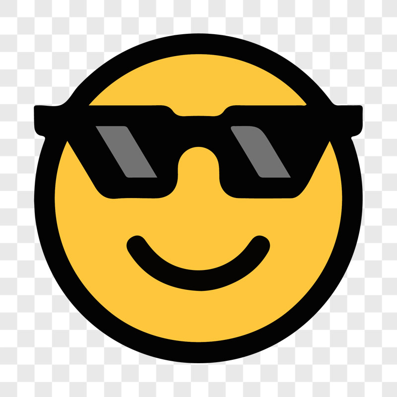 Emoji PNG Óculos Escuros Rosto Sem Fundo