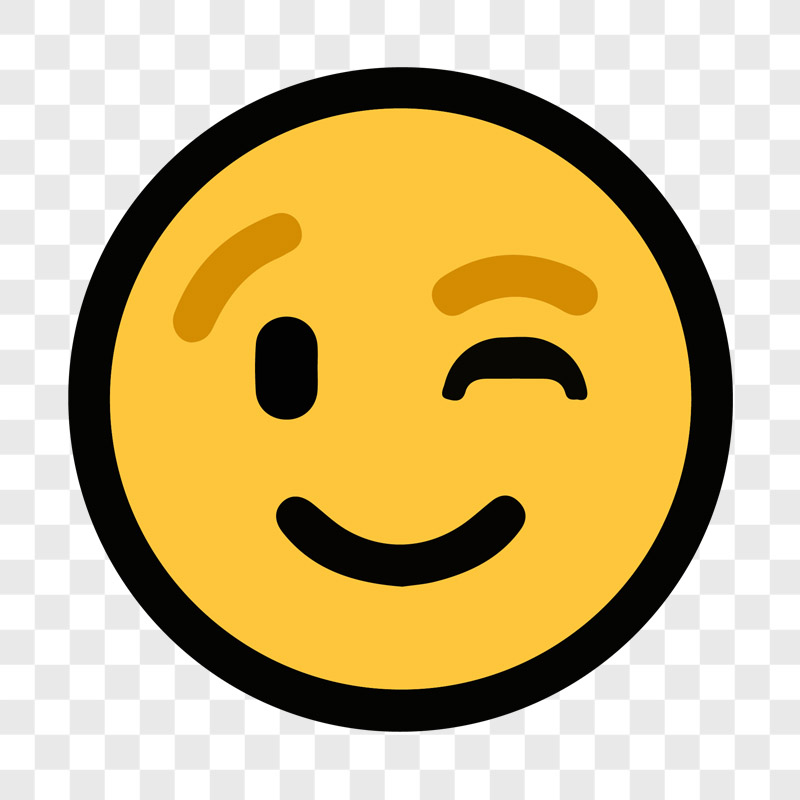 Emoji PNG Olho Piscando Piscadinha Sem Fundo