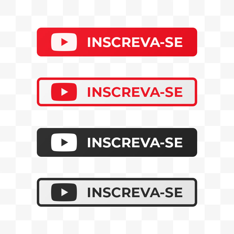 Inscreva-se YouTube PNG Botões Transparente