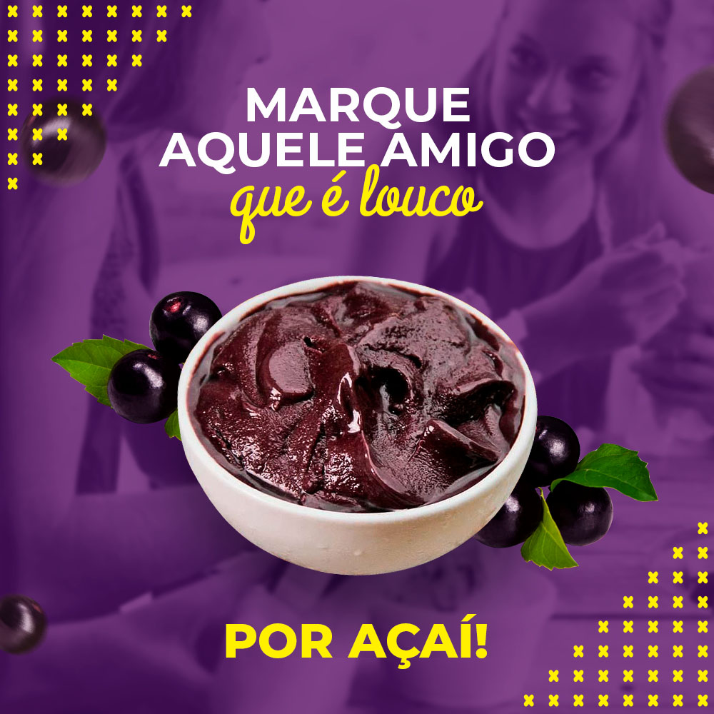 Social Media Açai Amigos Psd Editável Photoshop