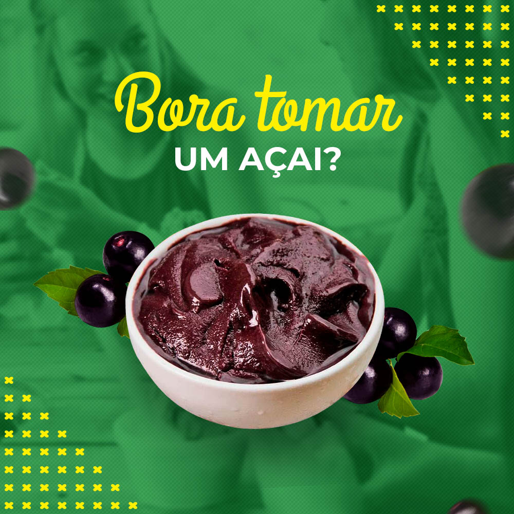 Social Media Açai na Tigela PSD Editável Post