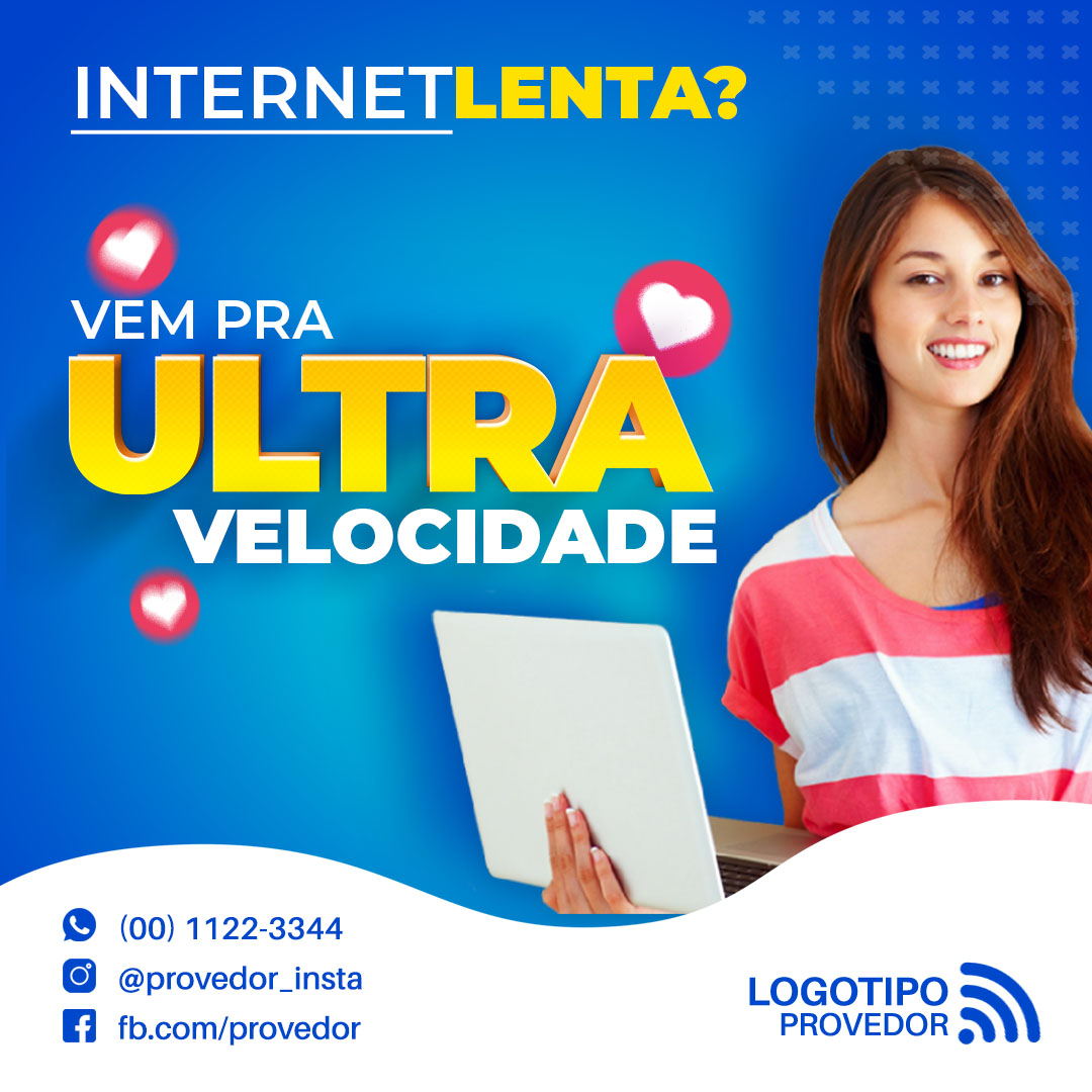 Social Media PSD Provedor de Internet Editável