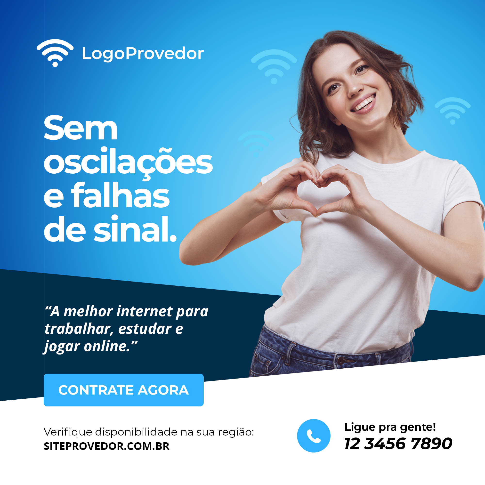 Social Media PSD Telecom Provedor de Internet Post Instagram