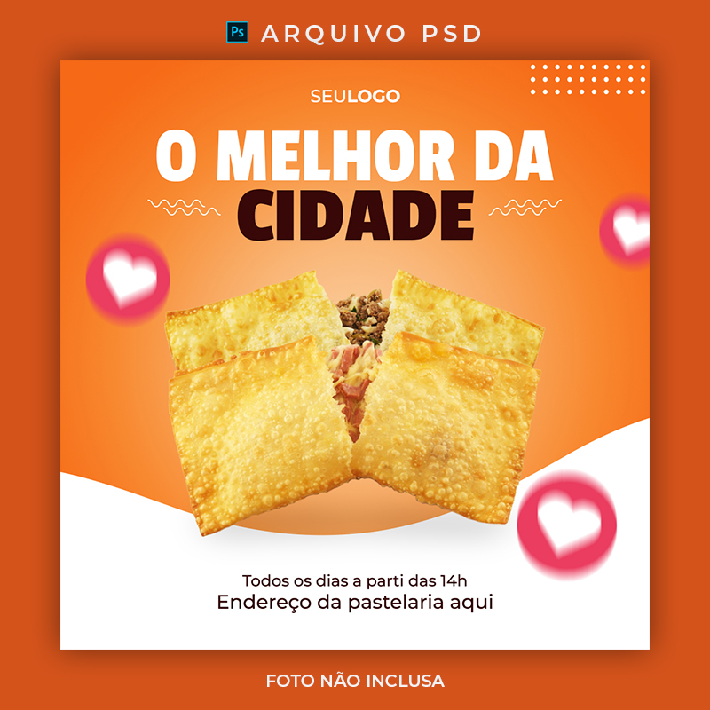 Social Media PSD Pastel de Feira Pastelaria Editável Post