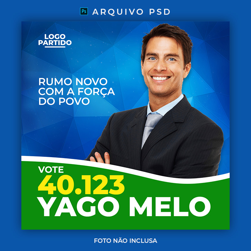 Social Media PSD Campanha Política Candidato Eleições Editável