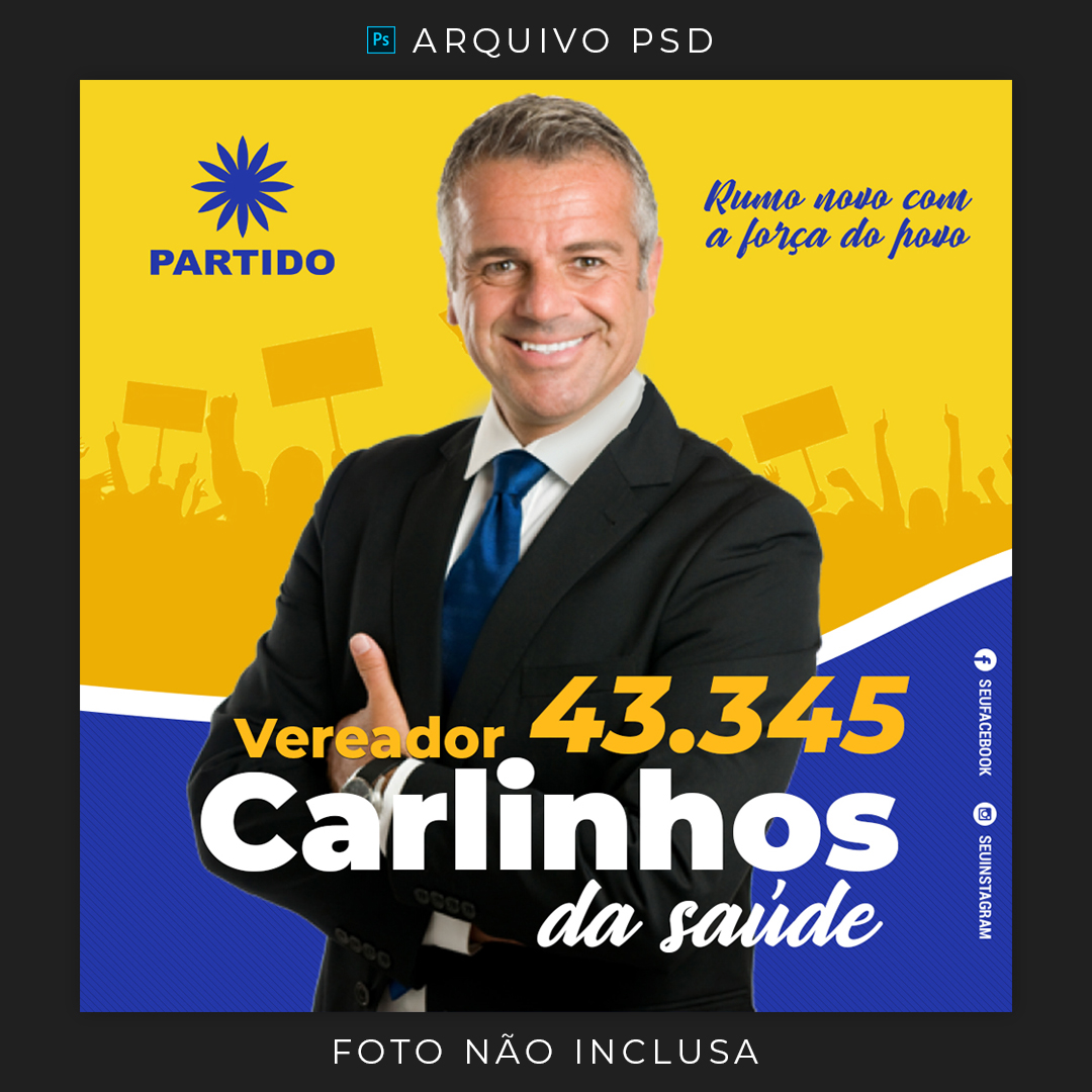 Psd Campanha Politica Candidado Post Social Media