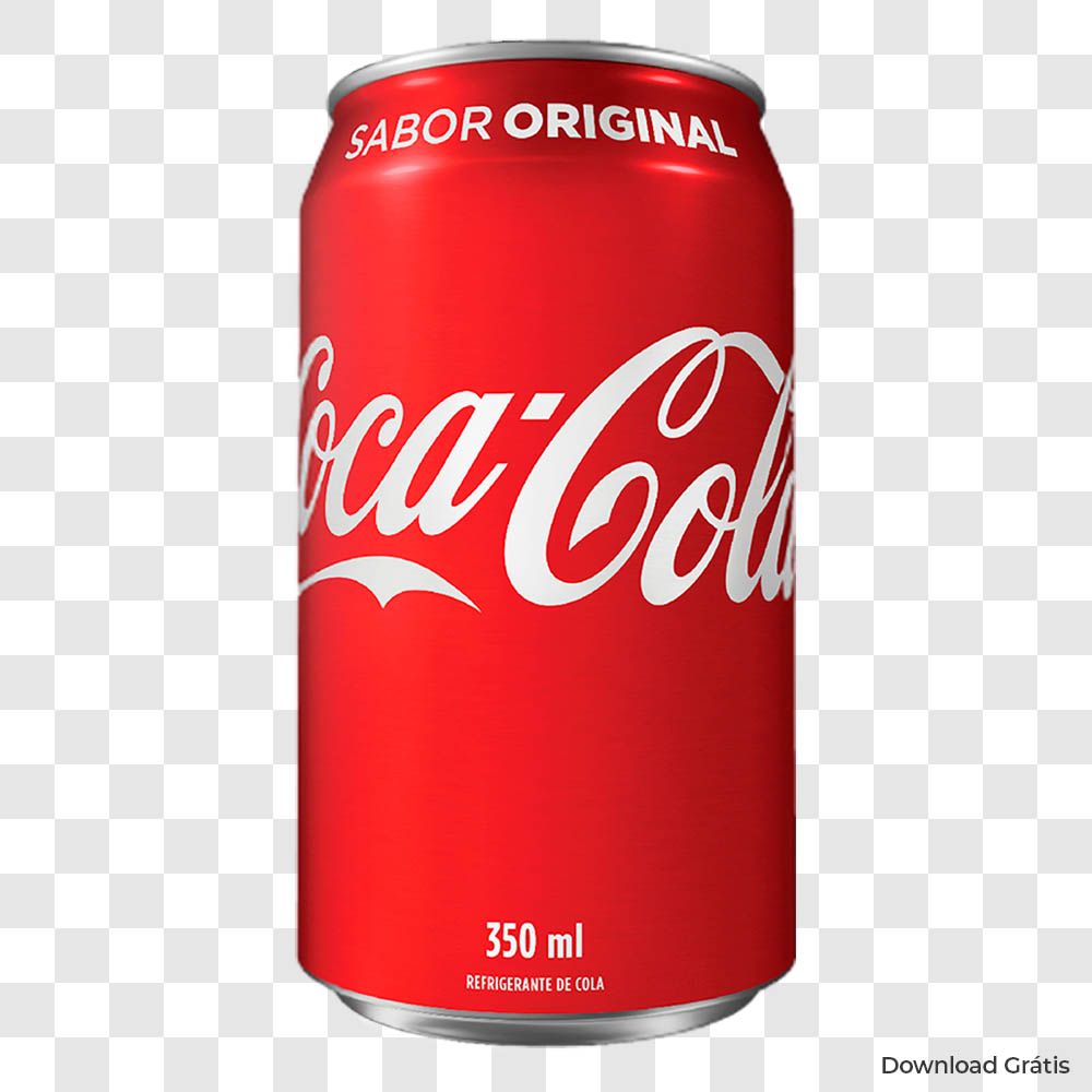 Refrigerante Coca-Cola Lata 350 ML PNG Sem Fundo