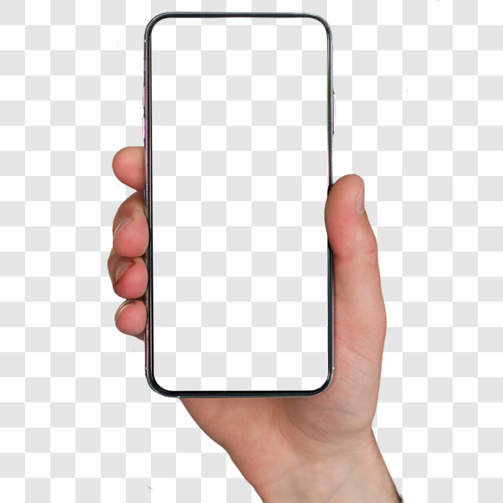 Celular PNG Mão Segurando Smartphone Sem Fundo Transparente