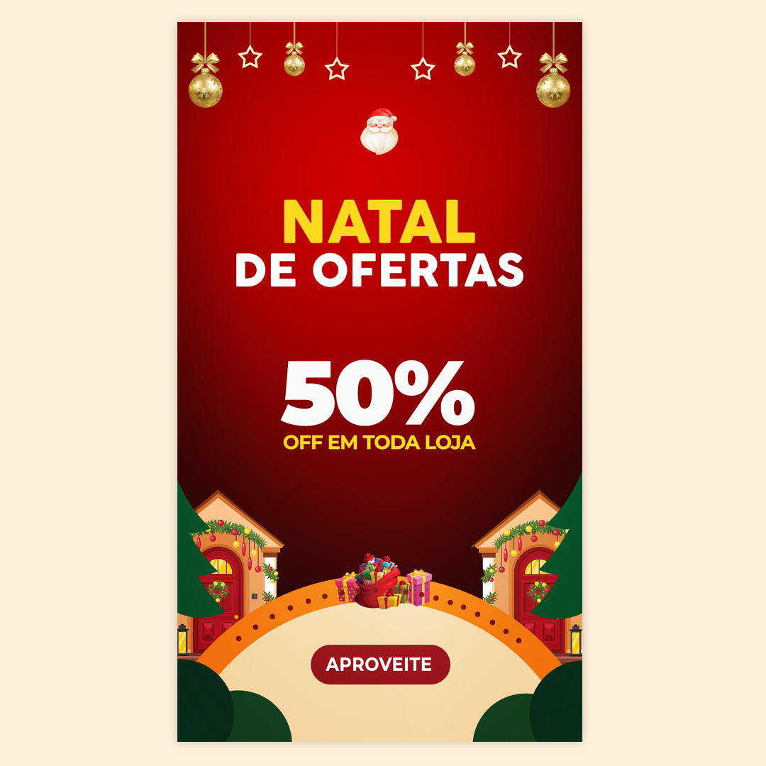 Natal PSD Social Media Ofertas Post Editável Stories Status Photoshop