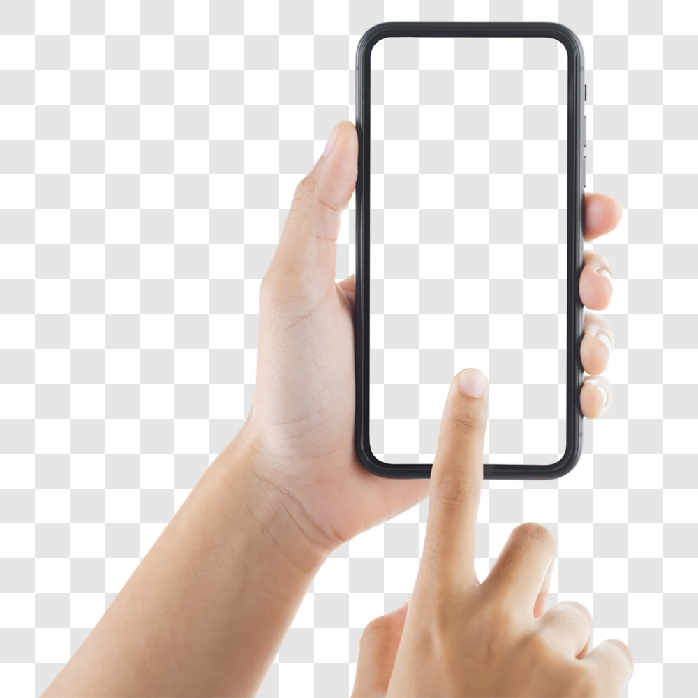 Mão Segurando Celular PNG Sem Fundo Transparente Alta Resolução