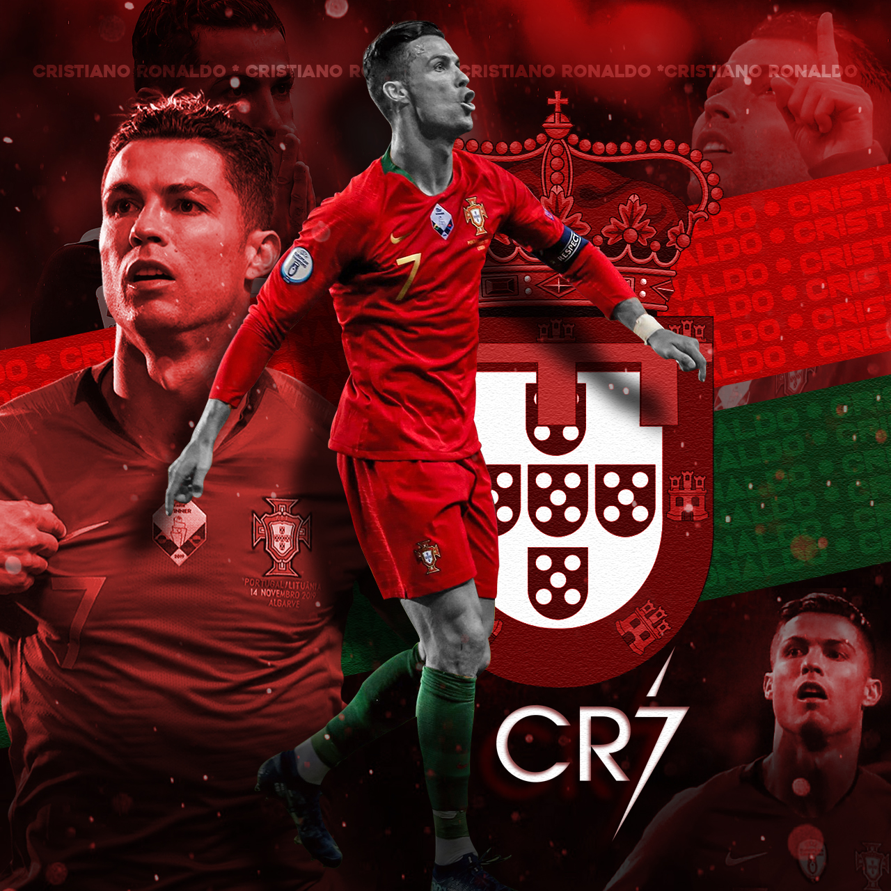 Cristiano Ronaldo CR7 Social Media Post Editável PSD Futebol