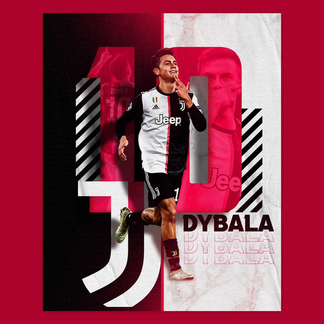 Paulo Dybala Social Media PSD Editável Photoshop Futebol