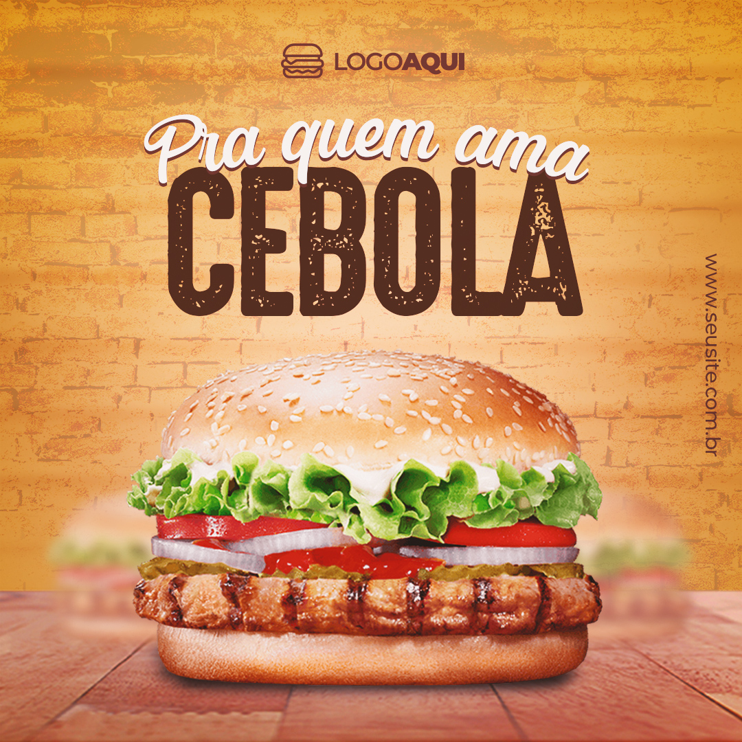 Social Media Post PSD Editável Hamburgueria Hambúguer Lanche Photoshop