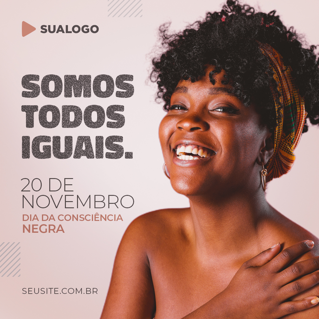 Dia da Consciência Negra Editável PSD Photoshop Social Media Post