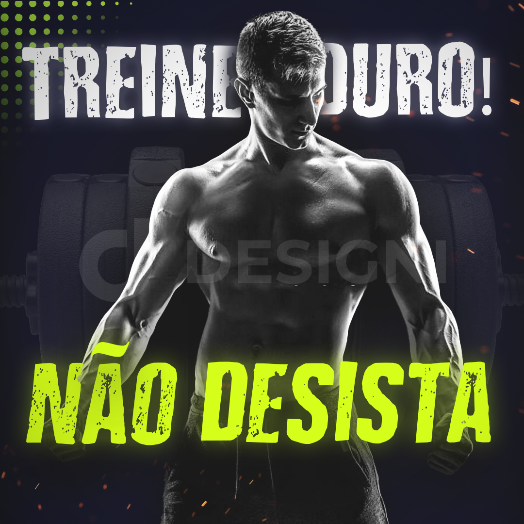 Social Media PSD Academia Treino Fitness Gym Motivação Editável Photoshop
