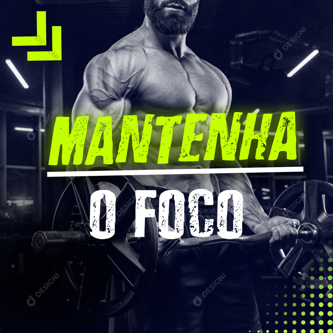 Social Media PSD Academia Treino Fitness Gym Motivação Editável Phoshop