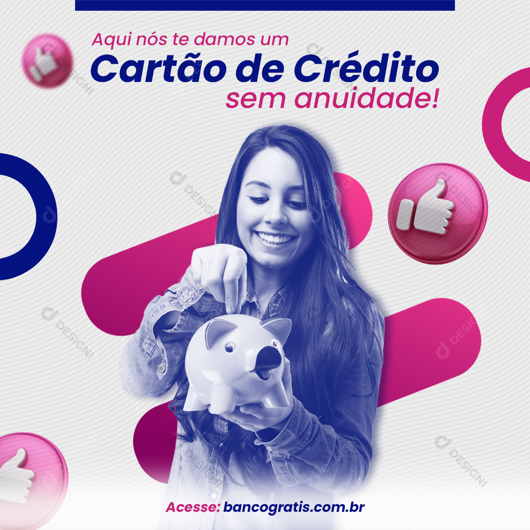 Social Media Financeiros Crédito Bancário Banco PSD Editável