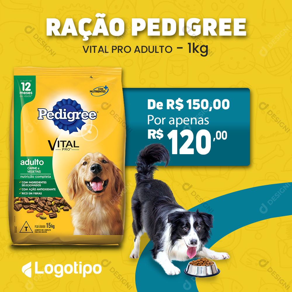 Petshop Social Media PSD Oferta Ração Pedigree