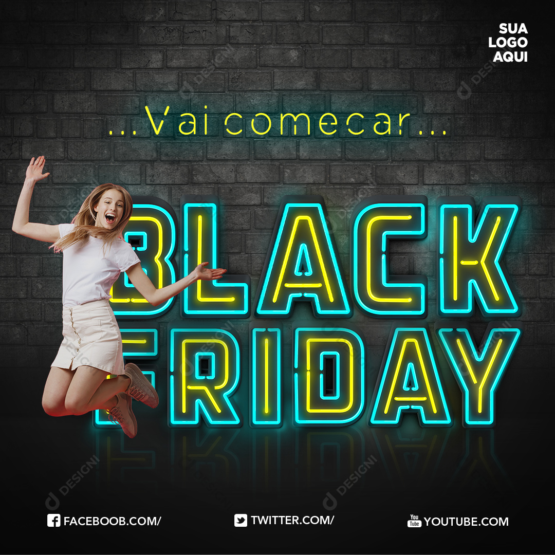 Black Friday PSD Social Media Post Compras Editável
