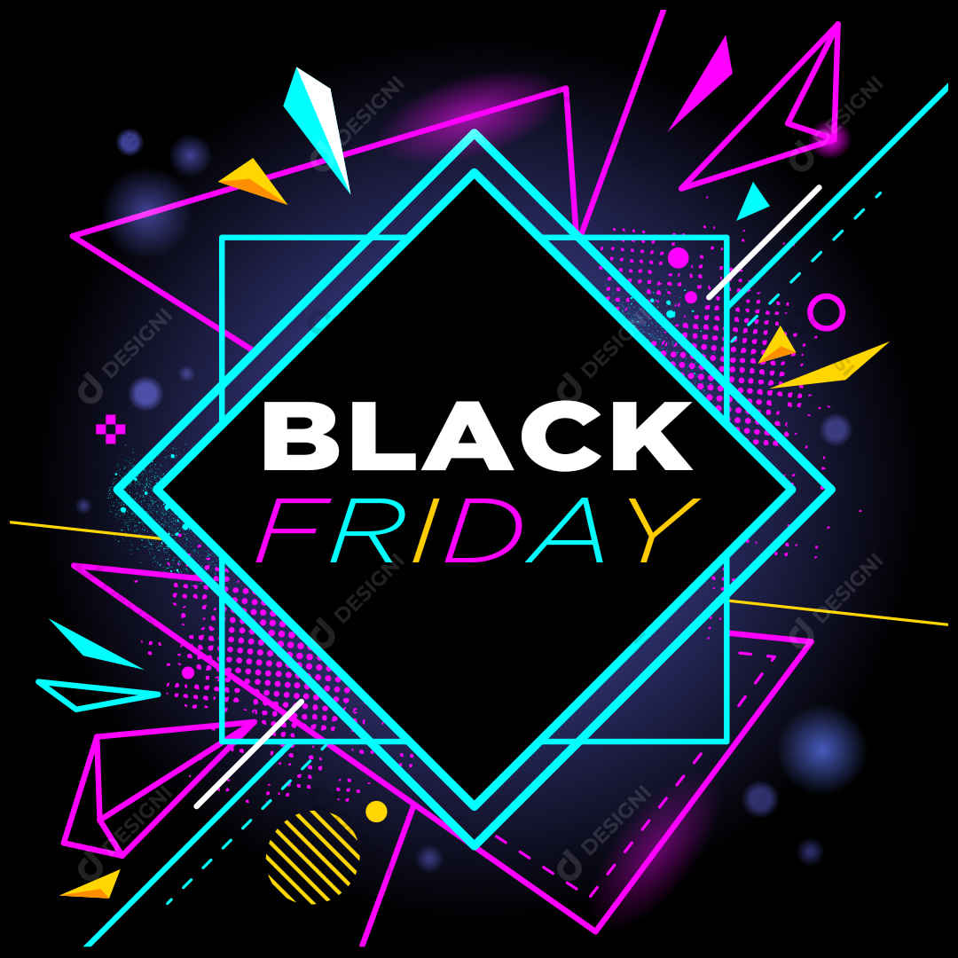 Black Friday PSD Social Media Post Compras Editável