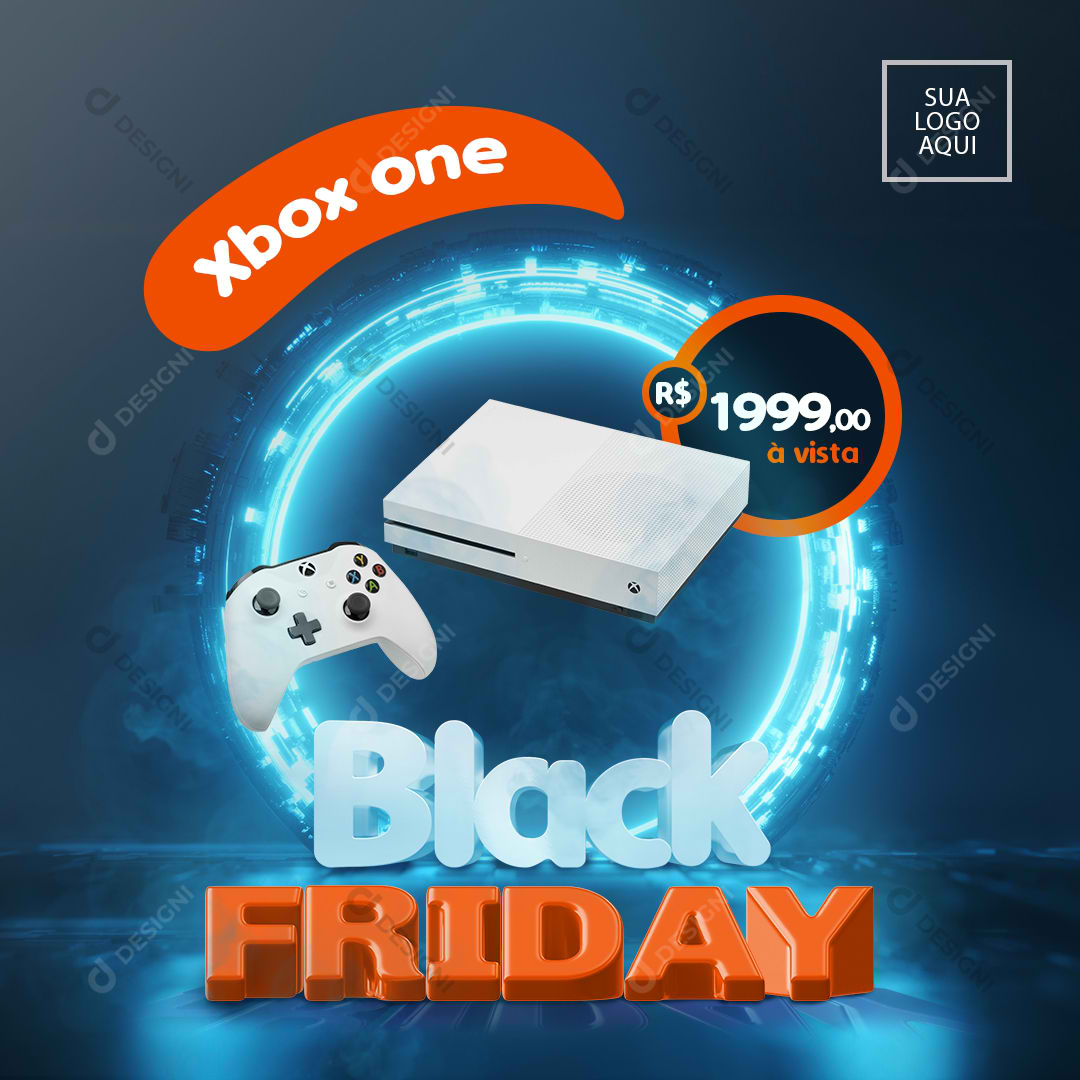 Black Friday PSD Social Media Post Compras Editável