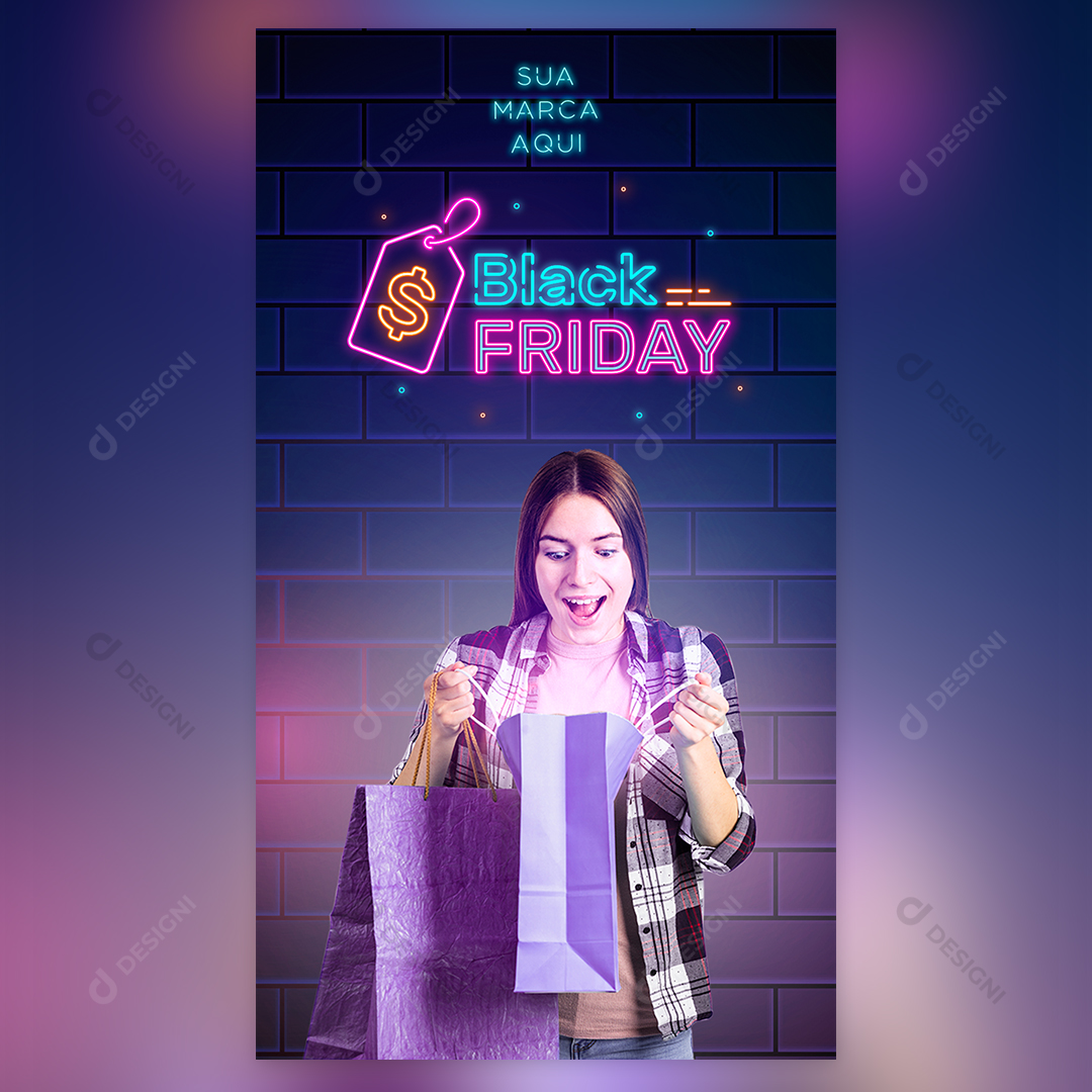 Social Media PSD Stories Editável Black Friday Oferta Photoshop