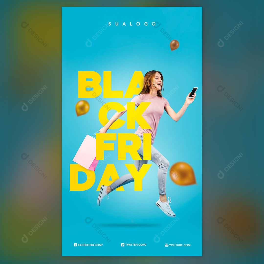 Social Media PSD Stories Editável Black Friday Oferta Photoshop