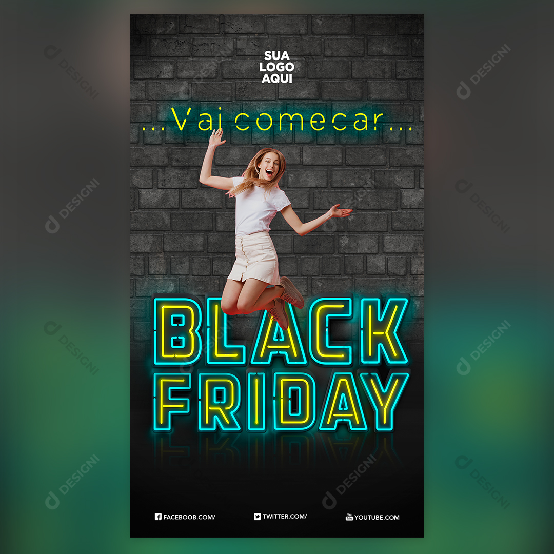 Social Media PSD Stories Editável Black Friday Oferta Photoshop