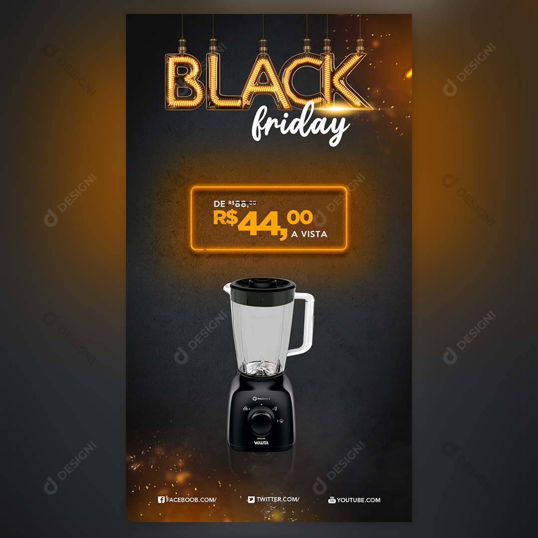 Social Media PSD Stories Editável Black Friday Oferta Photoshop