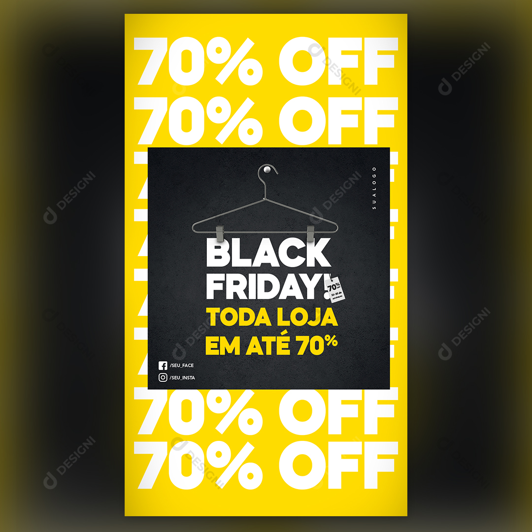 Social Media PSD Stories Editável Black Friday Oferta Photoshop