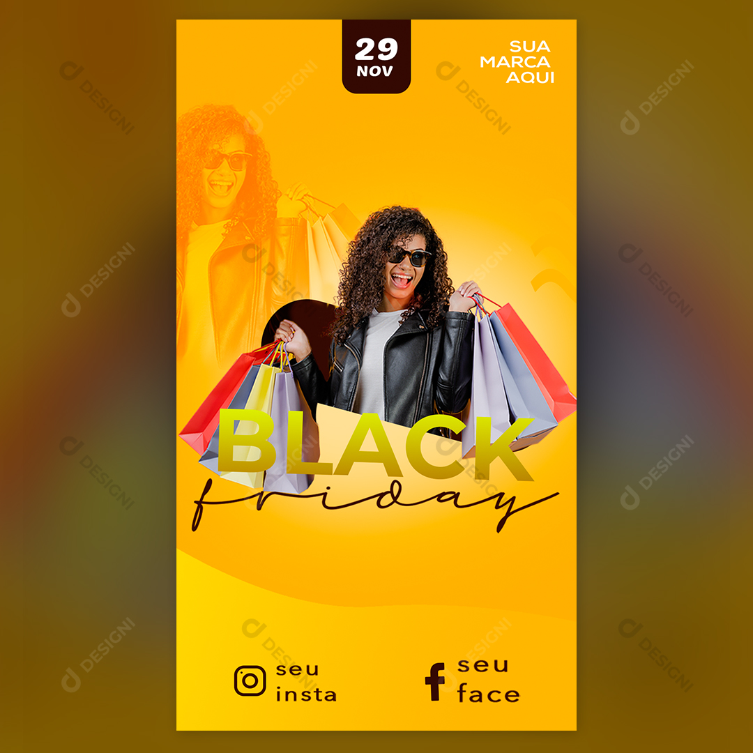 Social Media PSD Stories Editável Black Friday Oferta Photoshop