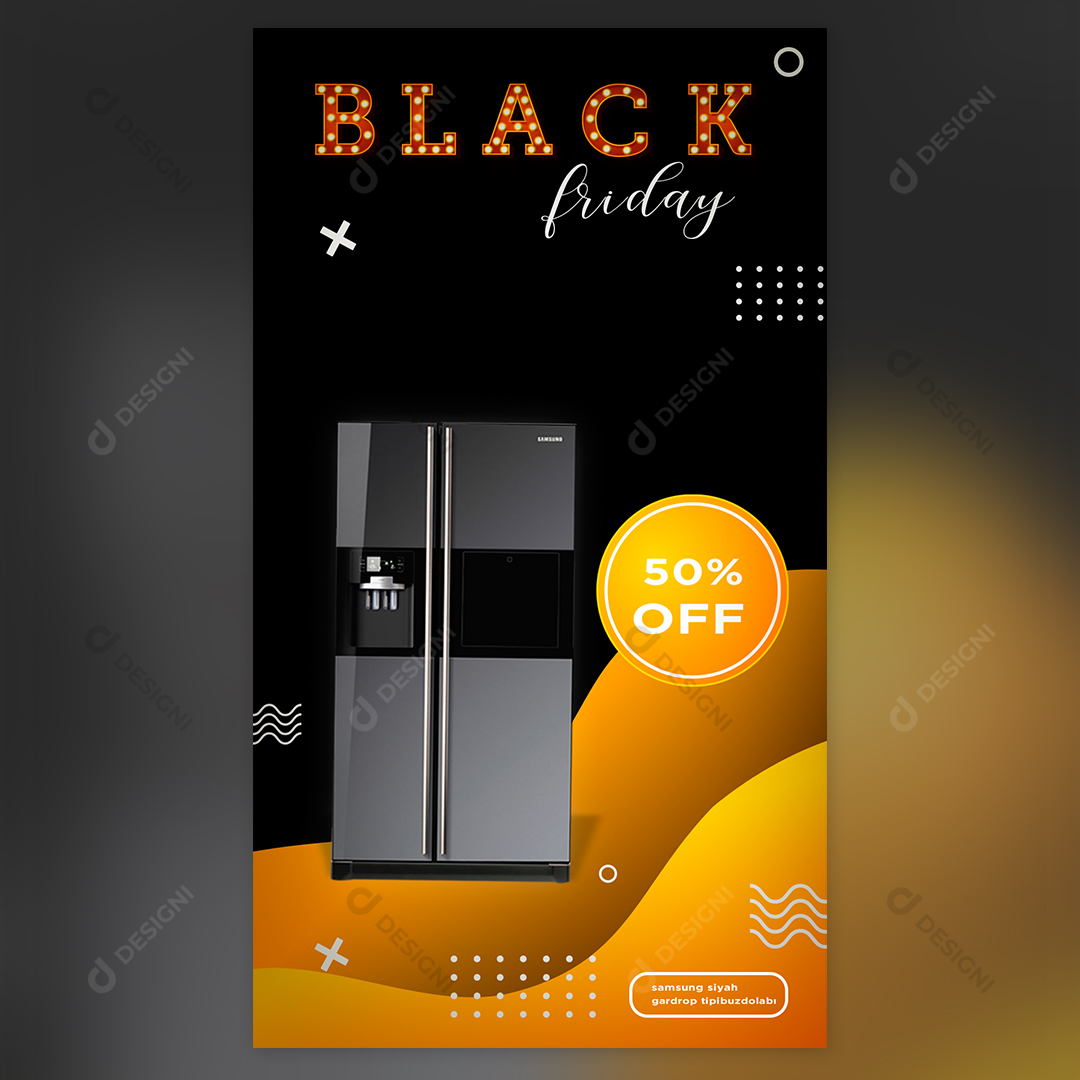 Social Media PSD Stories Editável Black Friday Oferta Photoshop