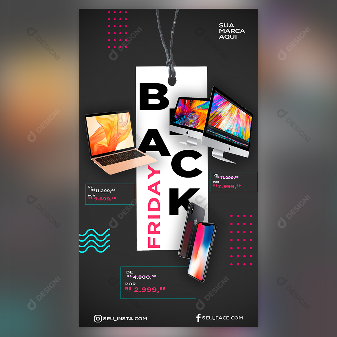 Social Media PSD Stories Editável Black Friday Oferta Photoshop