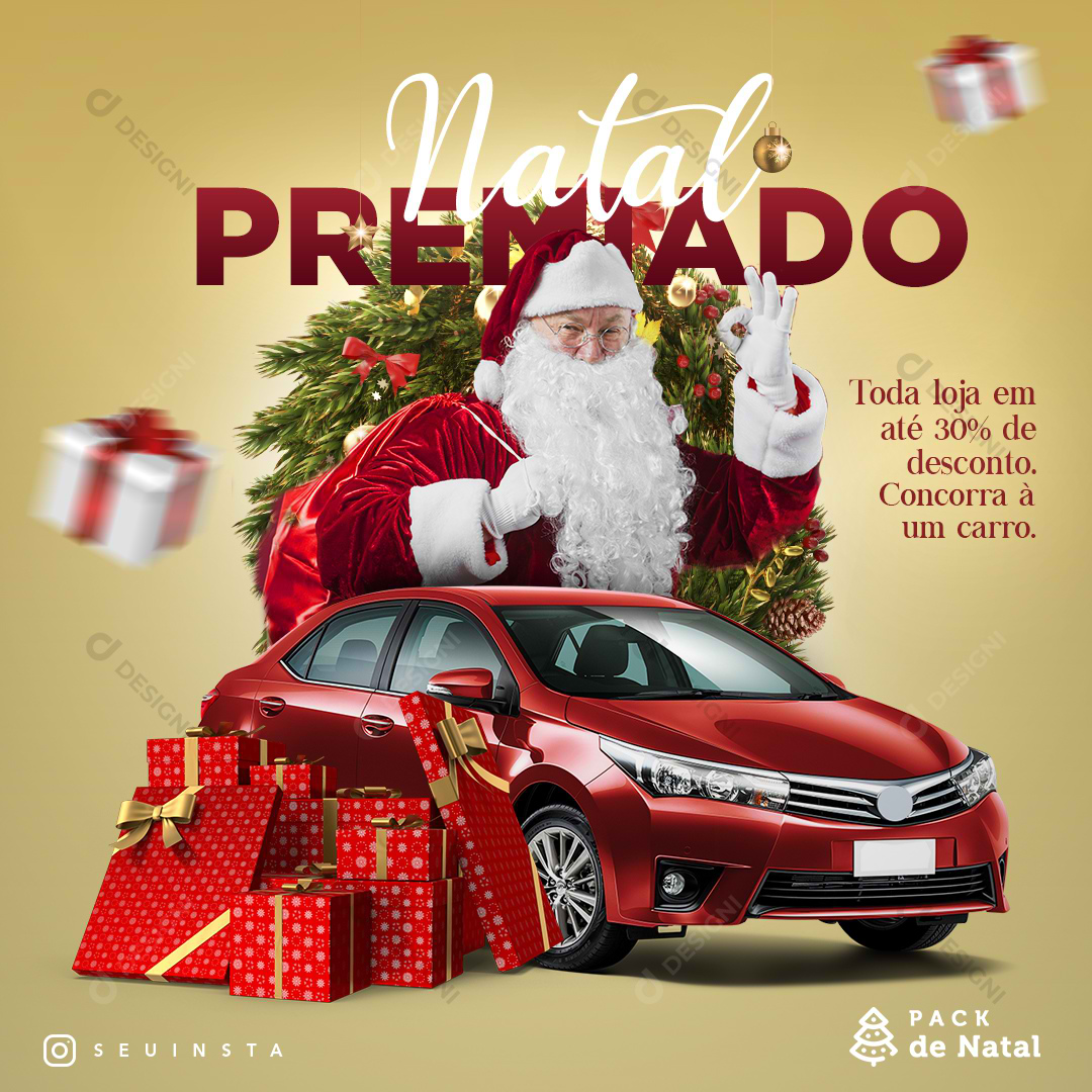Natal Premiado Social Media PSD Editável Post