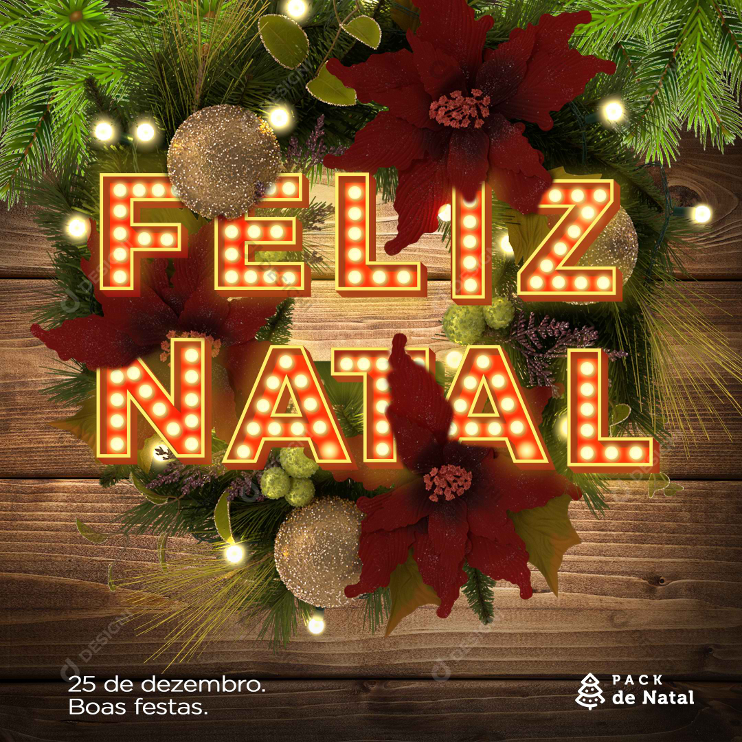Social Media Feliz Natal PSD Editável Post