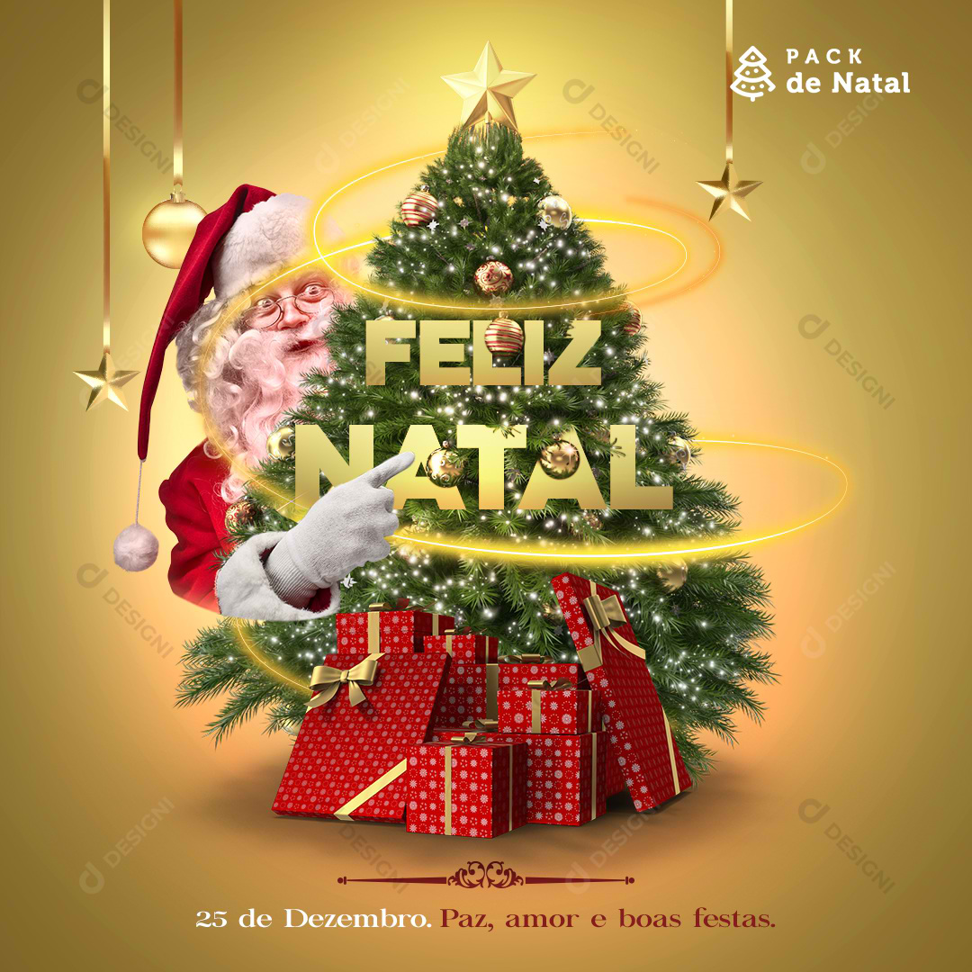 Social Media Editável PSD Feliz Natal Post