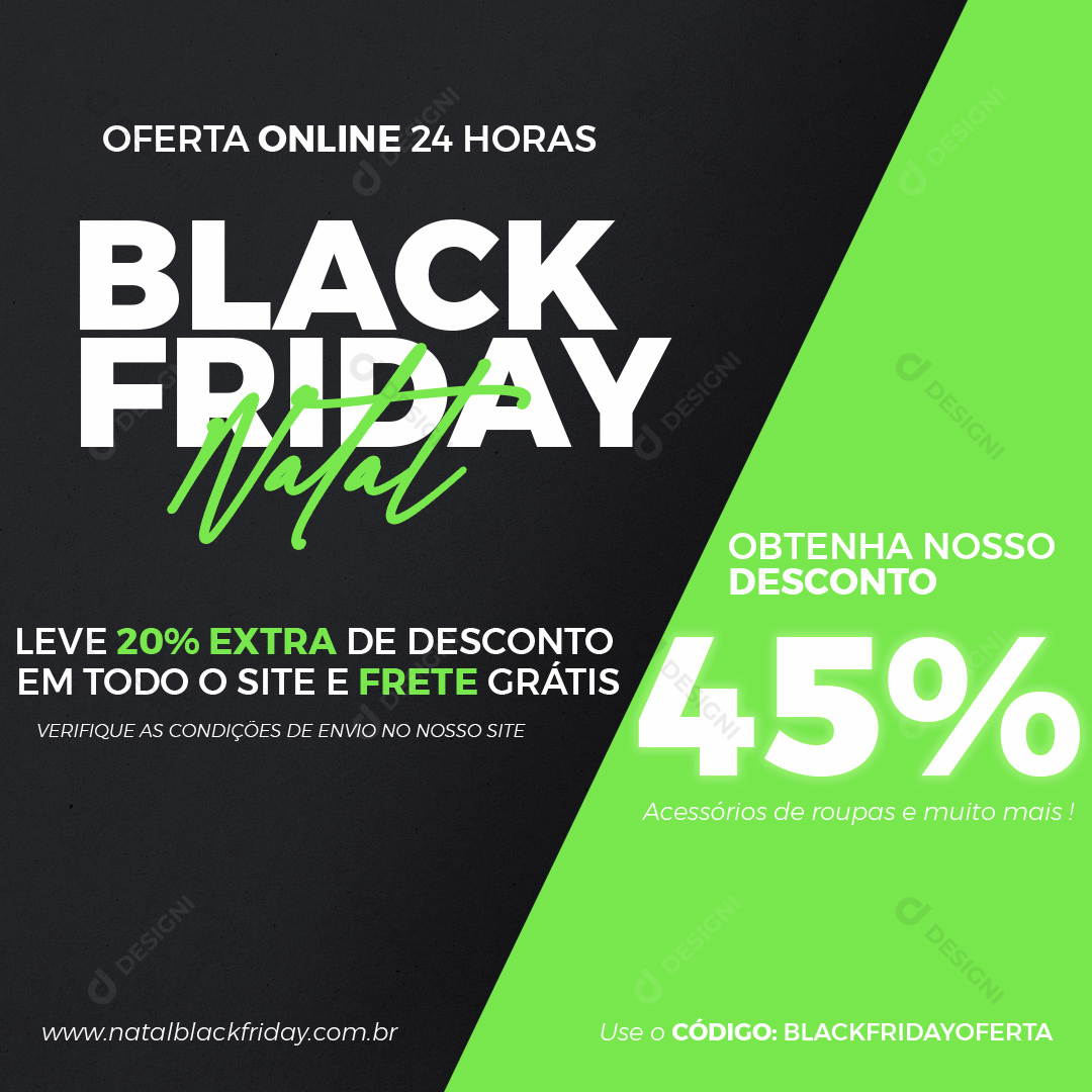 Social Media PSD Black Friday Desconto Promoção Post Editável