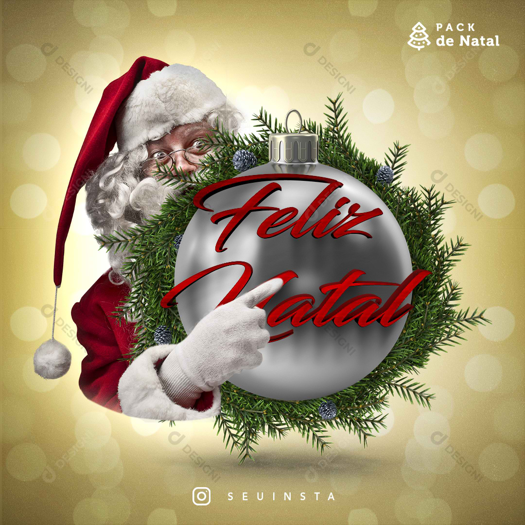 Social Media PSD Editável Feliz Natal Post