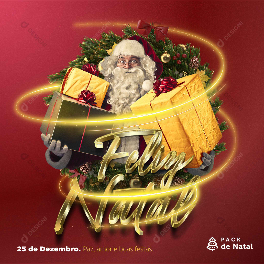Feliz Natal PSD Editável Social Media Post