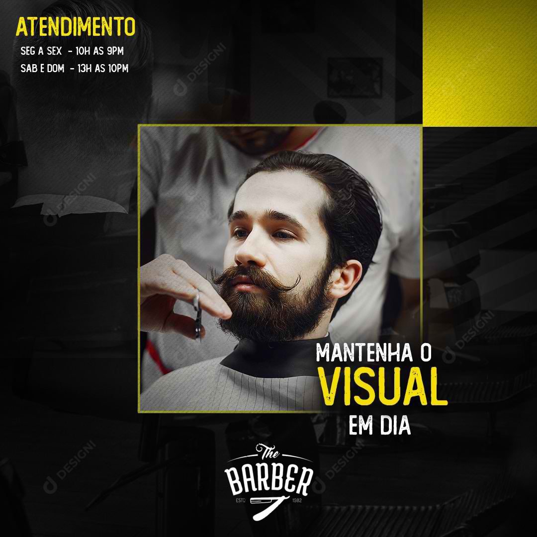 Barbearia PSD Social Media PSD Editável Photoshop
