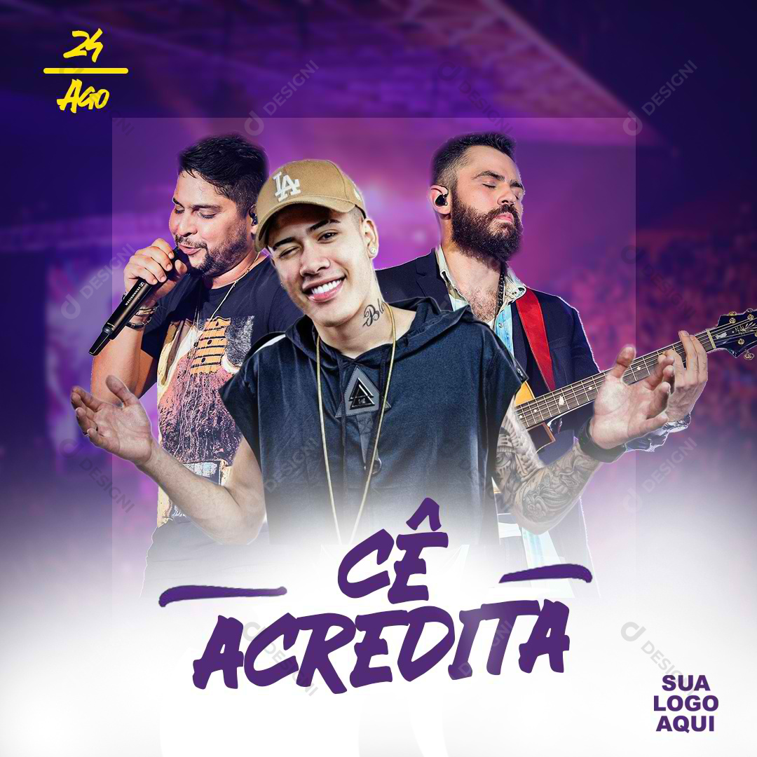 Social Media PSD Editável Festa Evento Cantores Photoshop