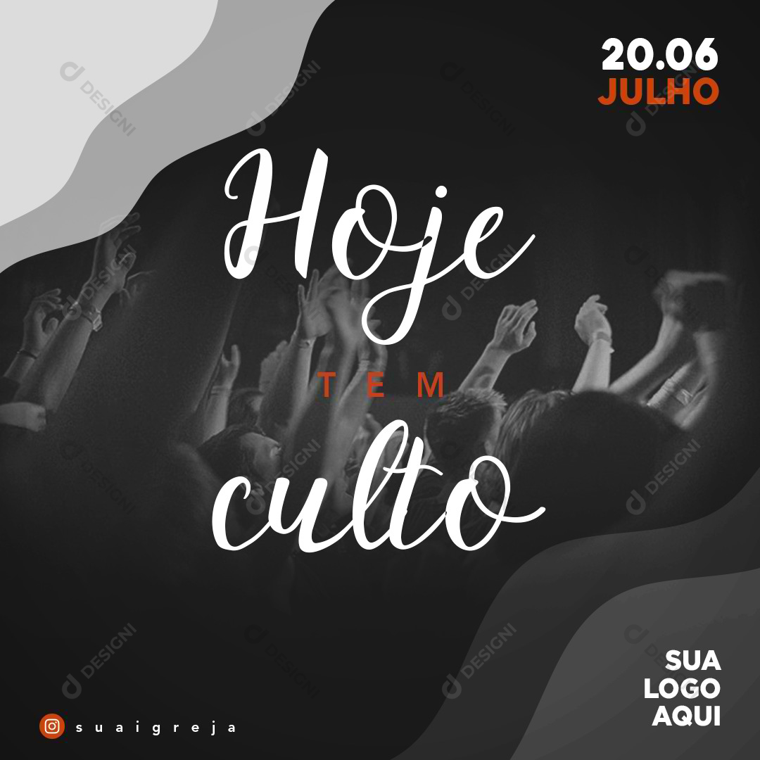 Culto Igreja Social Media PSD Editável Gospel Photoshop