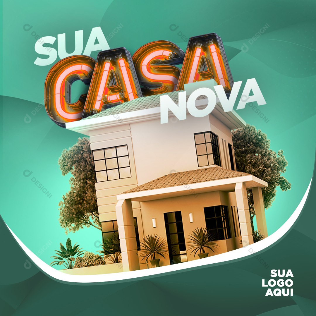 Imobiliária imóveis Social Media PSD Editável