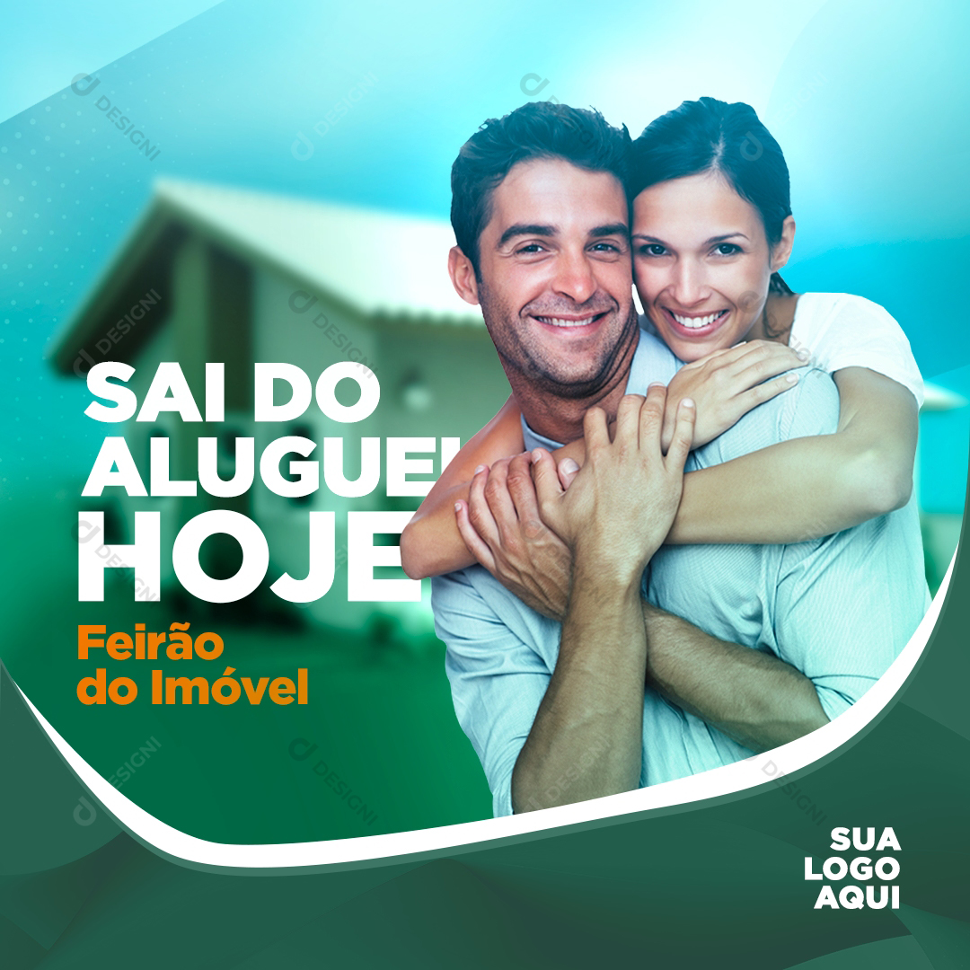 Imobiliária imóveis Social Media PSD Editável