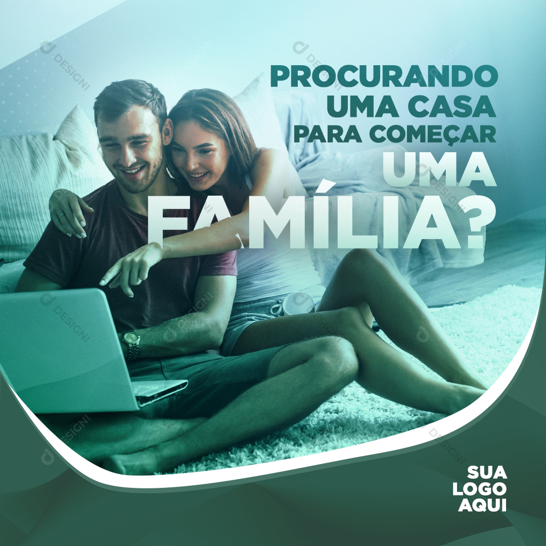 Imobiliária imóveis Social Media PSD Editável