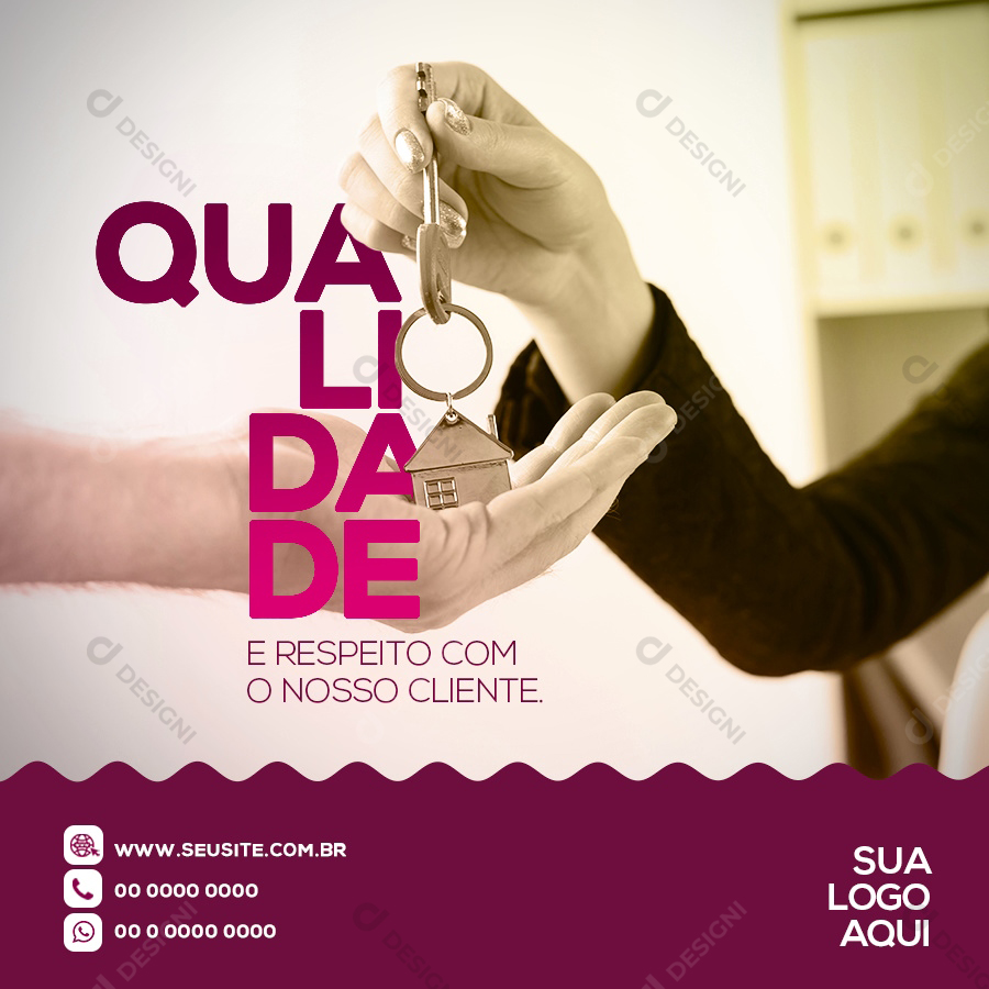 Imobiliária imóveis Social Media PSD Editável