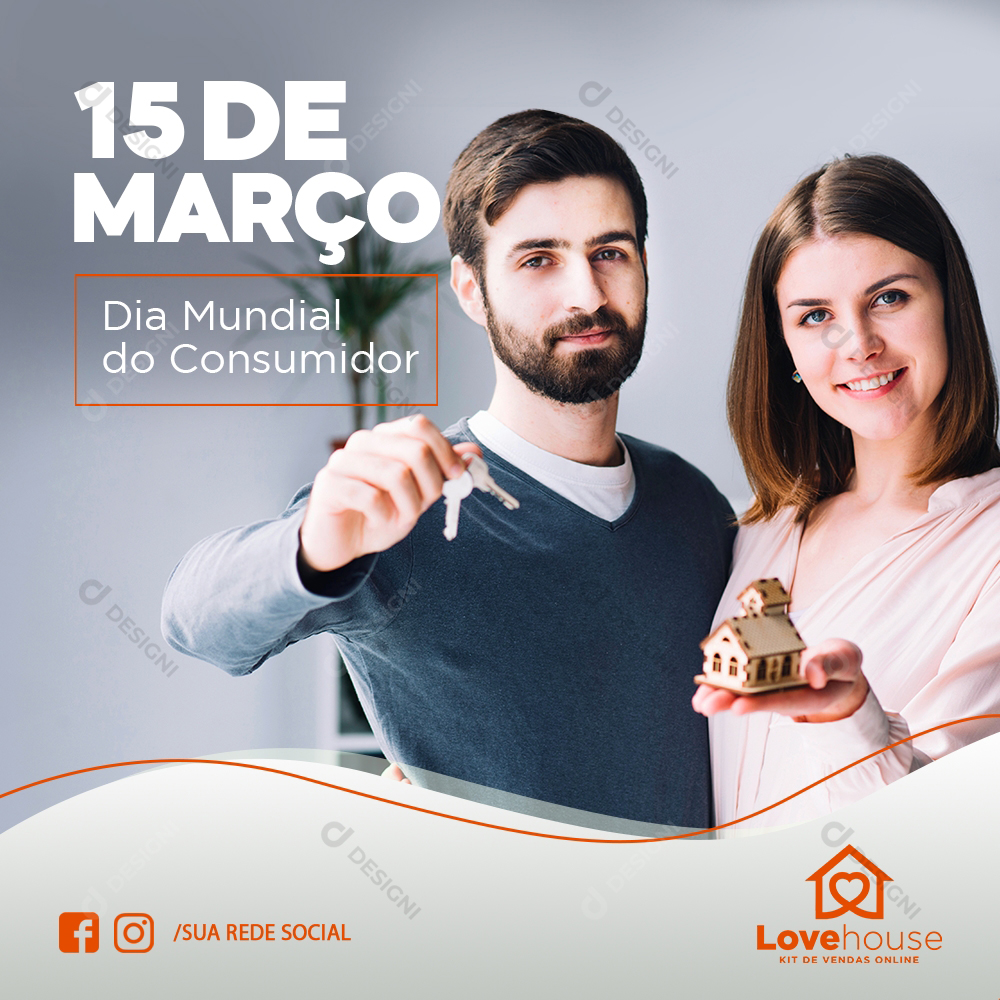 Imobiliária imóveis Social Media PSD Editável