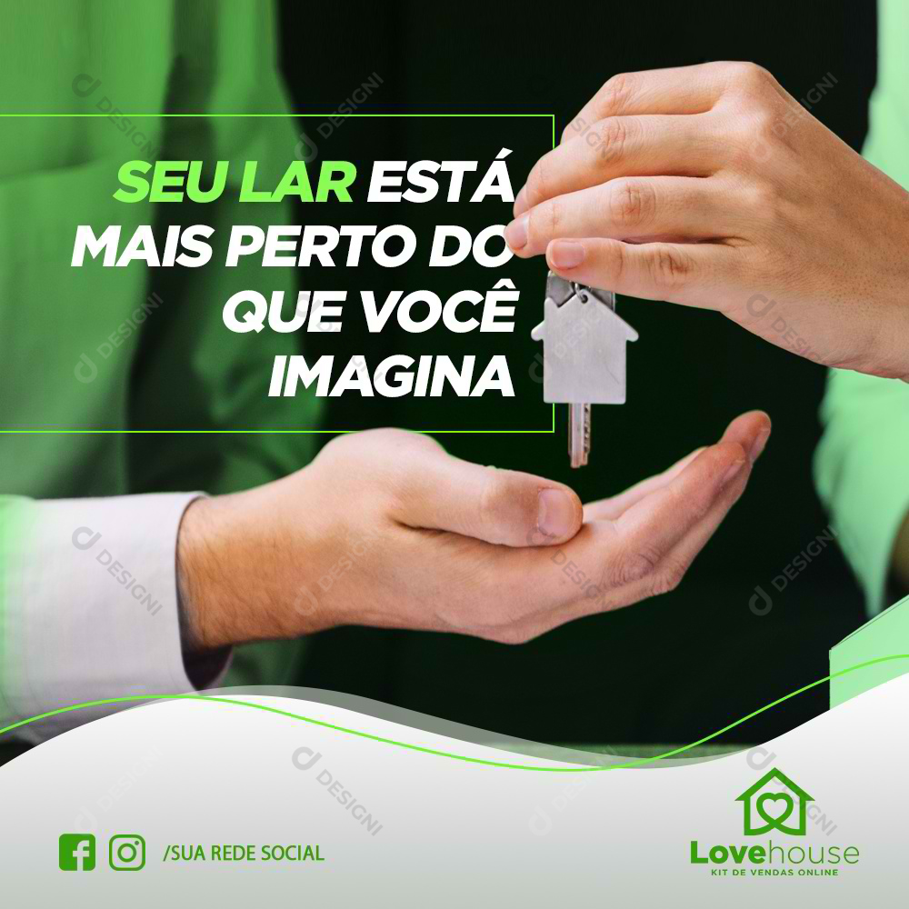 Imobiliária imóveis Social Media PSD Editável