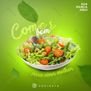 Nutricionista Nutrição Social Media Alimentação Saudável PSD Editável